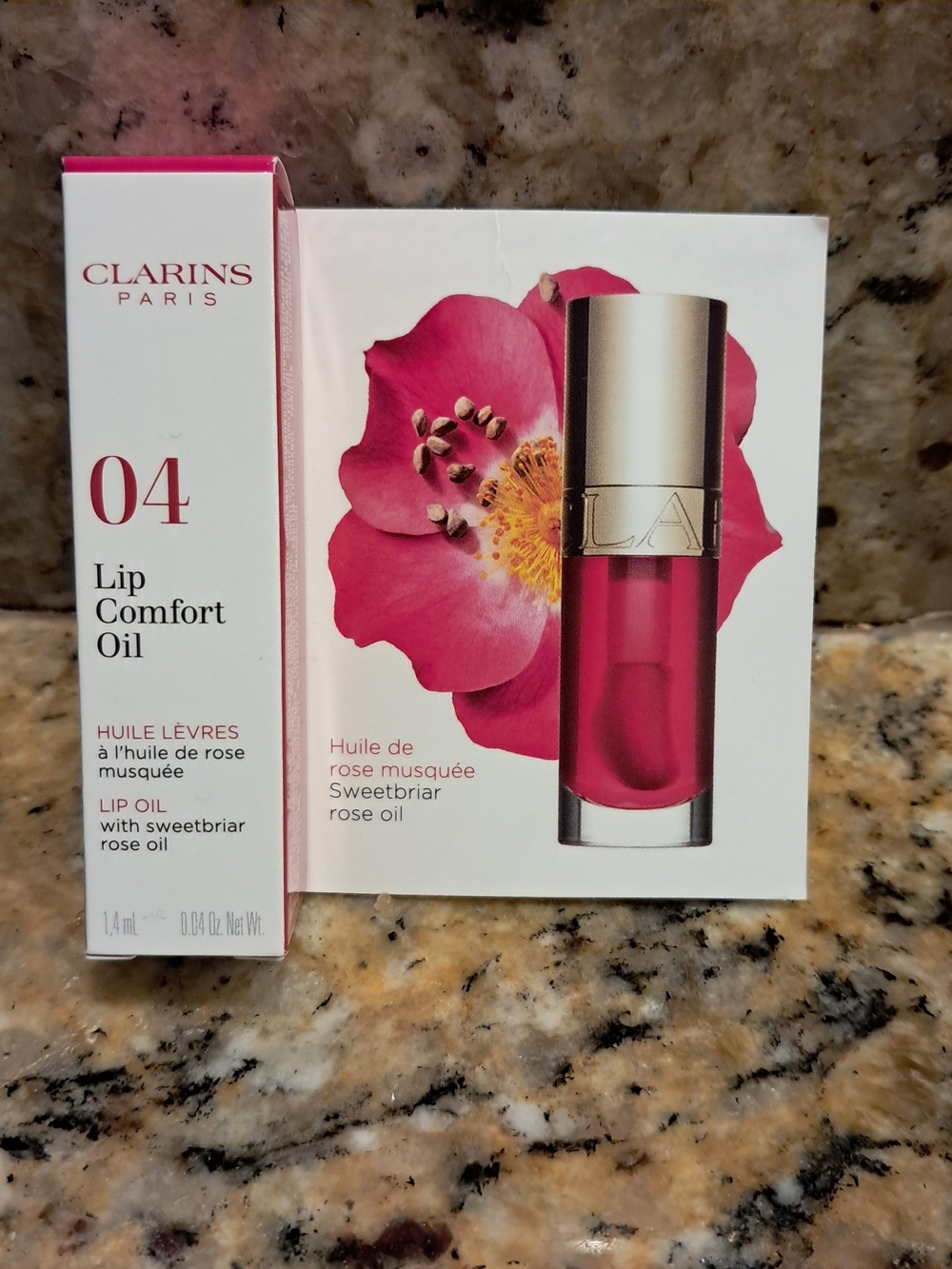 Clarins Lip Comfort Oil 04 Sweetbriar Rose - Rose Pink 1.4 ml